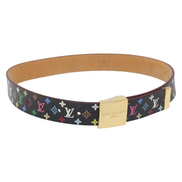LOUIS VUITTON Monogram Multicolor Ceinture Care Belt Black LV - Picture 1 of 15